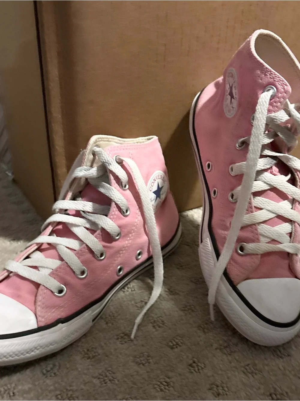 Converse Pink High Top Kids Sneakers Size 3y